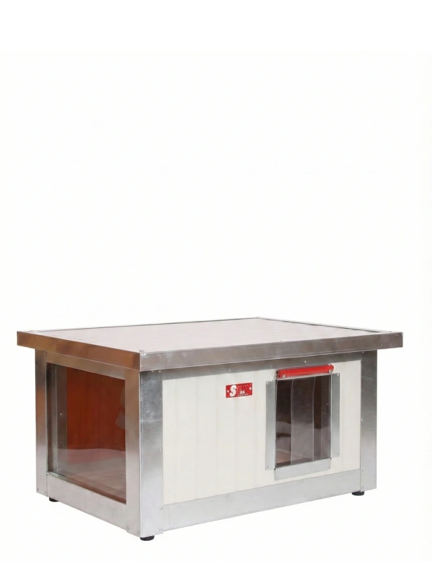 Vyhrievaná búda Renato pre mačku biela s panorama oknom