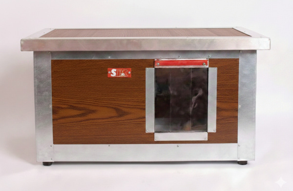 Vyhrievaná búda Woody pre mačku (imitácia dreva)